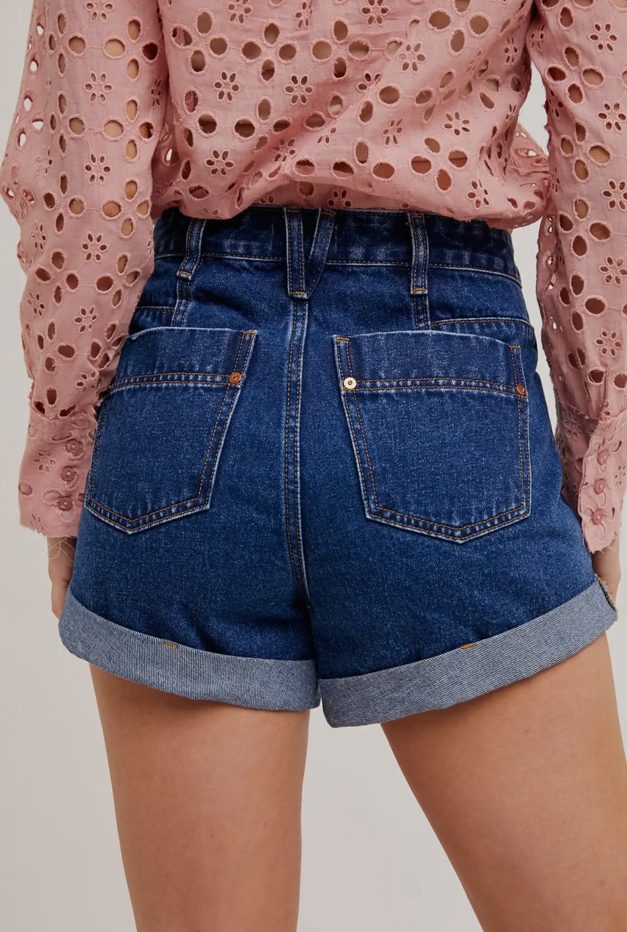 Western denim shorts