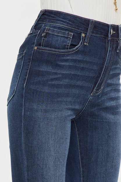 Retro flare high rise jeans