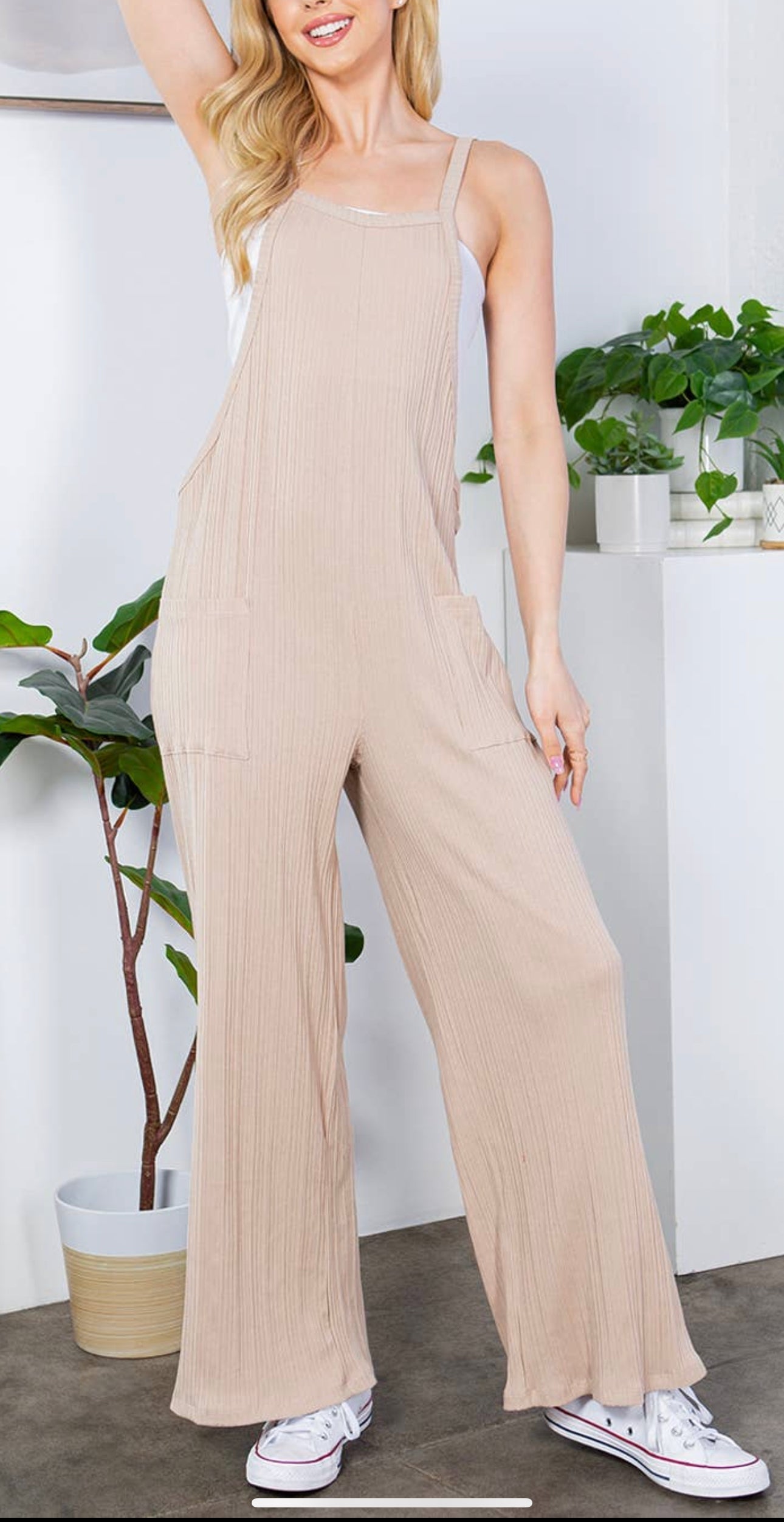 Cotton Rib Jumpsuit