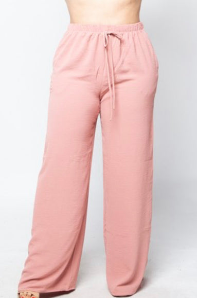 Pink Wide Leg Pant - PLUS